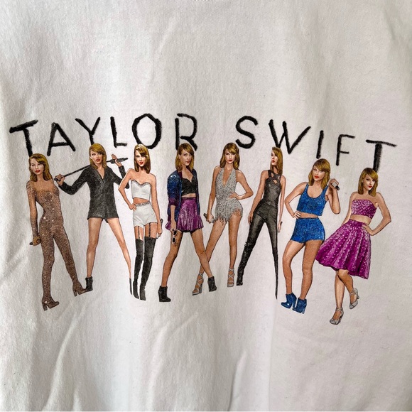 Taylor Swift 1989 Taylor’s Version White Crewneck • Size Large • Good Condition - Picture 3 of 8